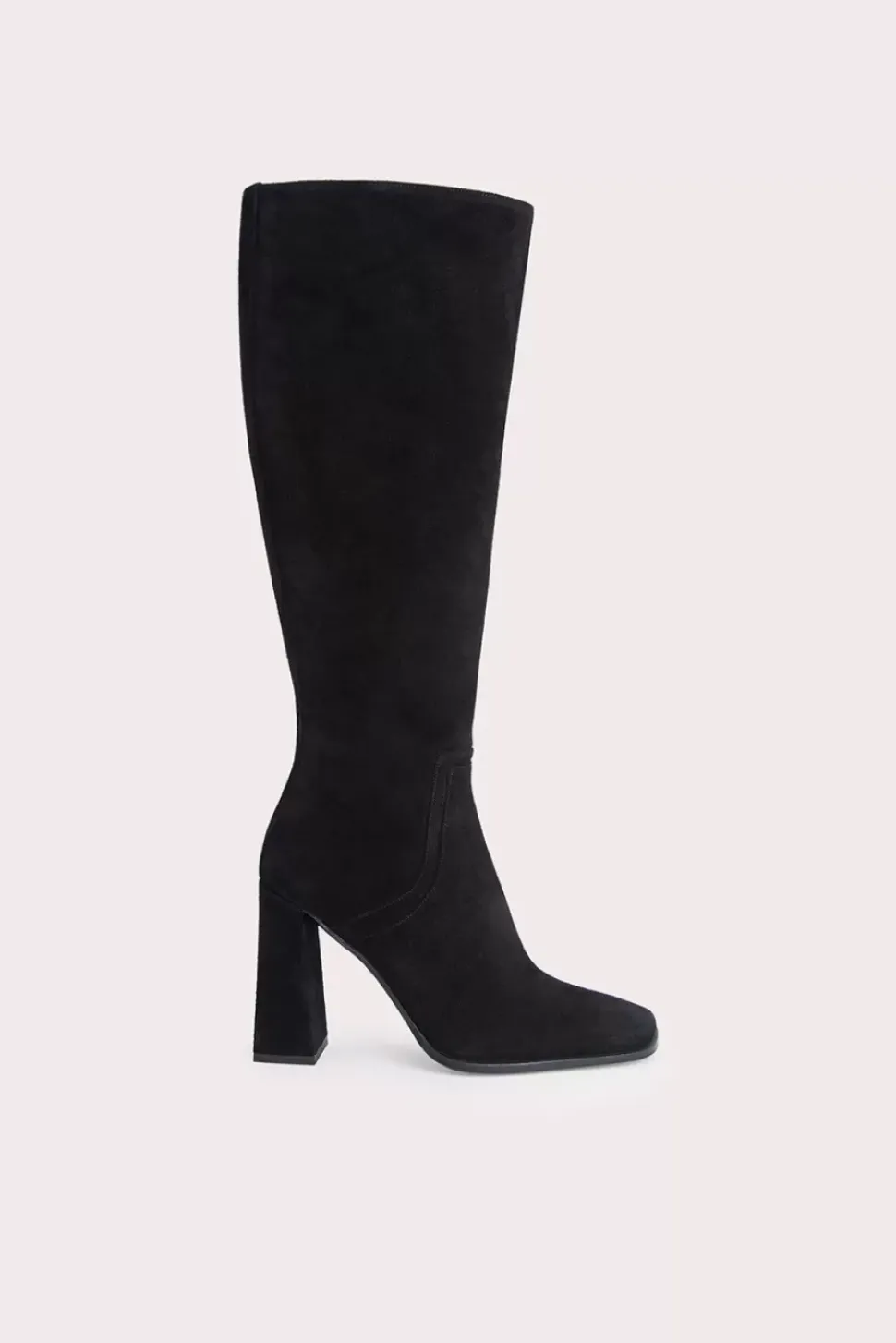 Tia Black Suede Leather