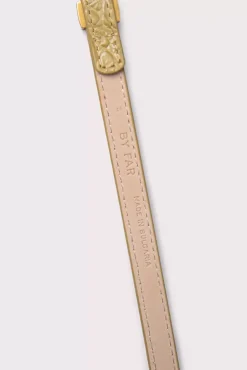 Vic Flax Circular Croco Embossed Leather