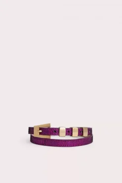 Vic Fuchsia Disco Dot Leather