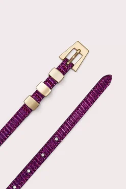 Vic Fuchsia Disco Dot Leather