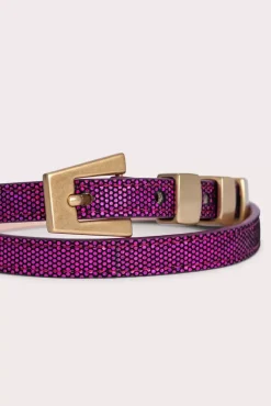 Vic Fuchsia Disco Dot Leather